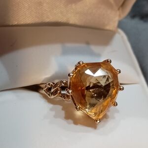 14K Golden Citrine Ring